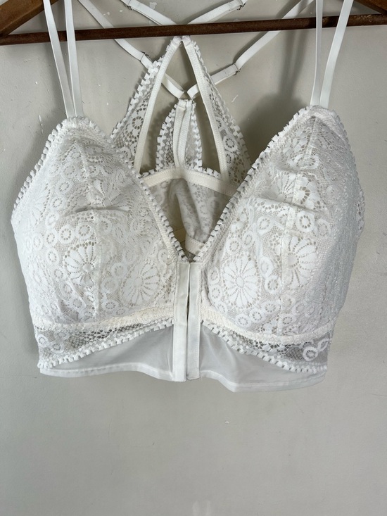 Aerie Joy Lace Padded Longline Bralette Size XXL White Strappy NWOT - Picture 4 of 8